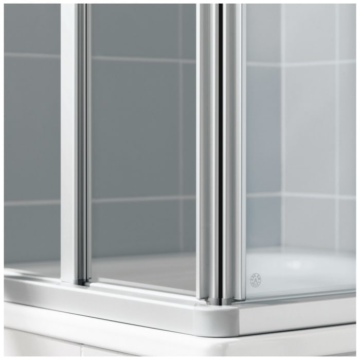 Kermi Ibiza 2000 Eckeinstieg 3-teilig Gleittür , Halbteil 80 x 185 cm