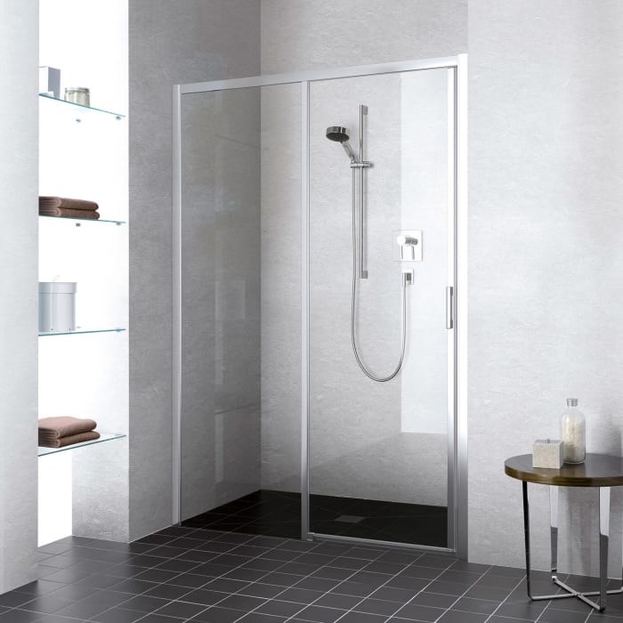 Kermi Liga D2L Gleittür für Nische/Seitenwand 180 x 200 cm, Anschlag links