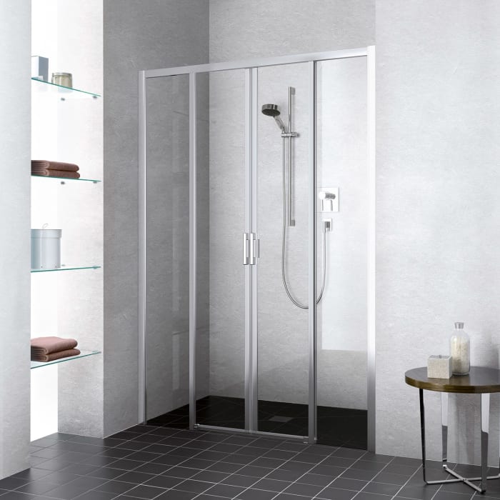 Kermi Liga D4B Gleittür für Nische/Seitenwand 185 x 185 cm