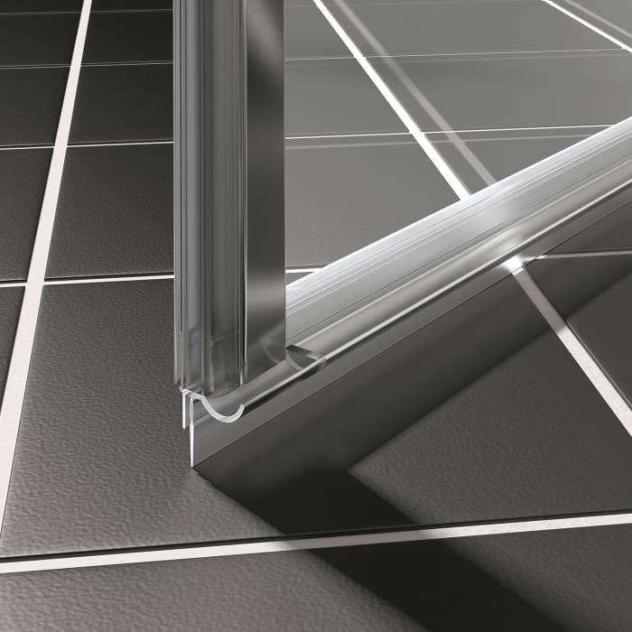 Kermi Liga 1OL Pendeltür für Nische/Seitenwand 165 x 200 cm, Anschlag links