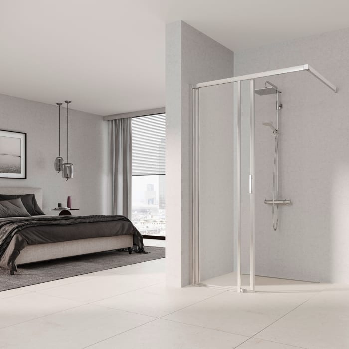 Kermi Liga J2L Gleittür für Walk-In Dusche 120 x 200 cm, Anschlag links