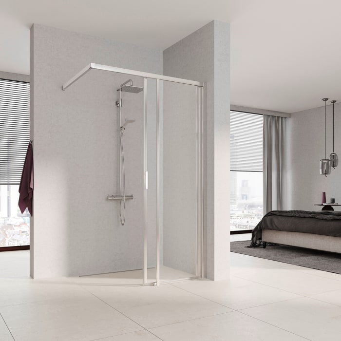 Kermi Liga J2R Gleittür für Walk-In Dusche 120 x 200 cm, Anschlag rechts