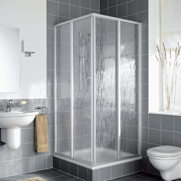 Kermi Nova 2000 Eckeinstieg 2-teilig 90 x 185 cm, Gleittüren Halbteil