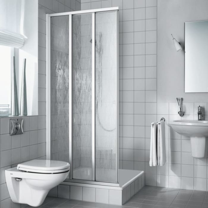 Kermi Nova 2000 Eckeinstieg 3-teilig 75 x 200 cm, Gleittüren Halbteil