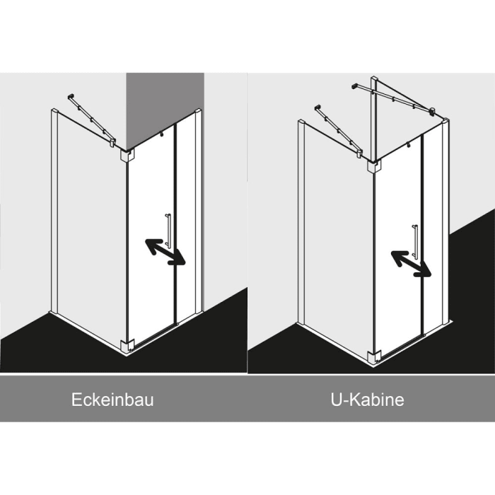 Kermi Pasa XP Pendeltür 1-flügelig 75 x 200 cm mit Festfeld links
