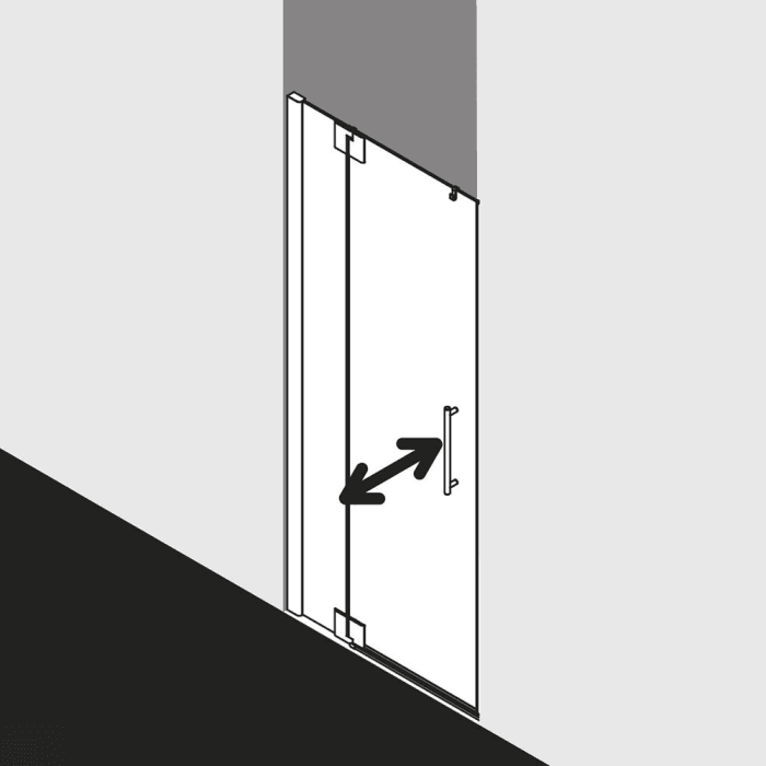 Kermi Pasa XP Pendeltür 1-flügelig mit Festfeld 90 x 200 cm, Anschlag links