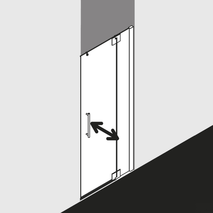 Kermi Pasa XP Pendeltür 1-flügelig mit Festfeld 80 x 200 cm, Anschlag rechts