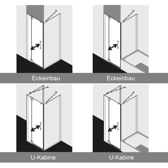 Kermi Pasa XP Pendeltür 1-flügelig 120 x 200 cm mit Türanschlag links