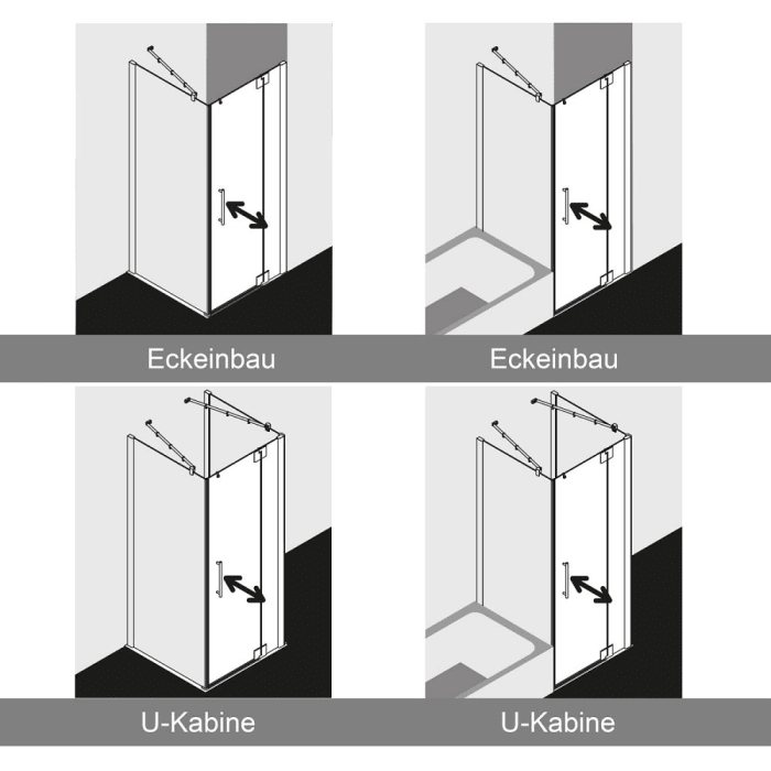Kermi Pasa XP Pendeltür 1-flügelig 100 x 200 cm mit Türanschlag rechts
