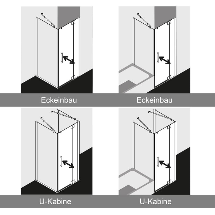Kermi Pasa XP Pendeltür 1-flügelig 140 x 200 cm mit Türanschlag rechts