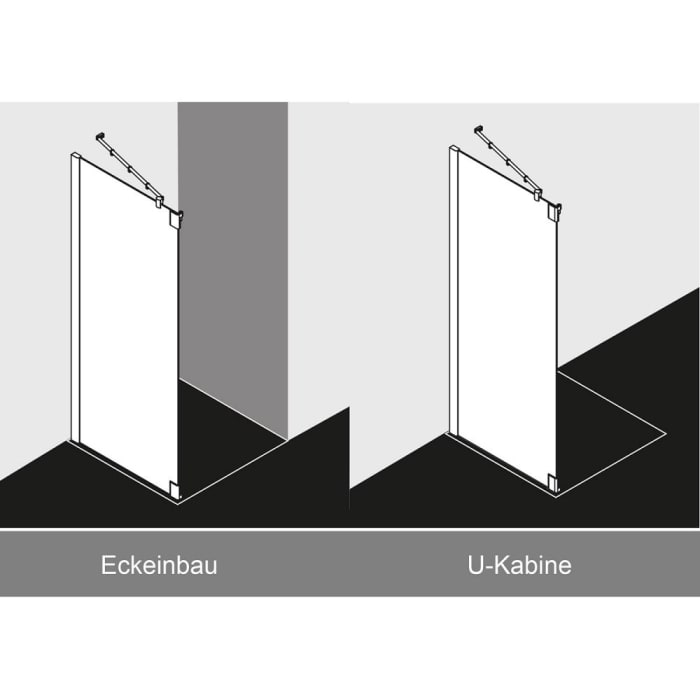 Kermi Pasa XP Seitenwand PXTFL 90 x 200 cm links