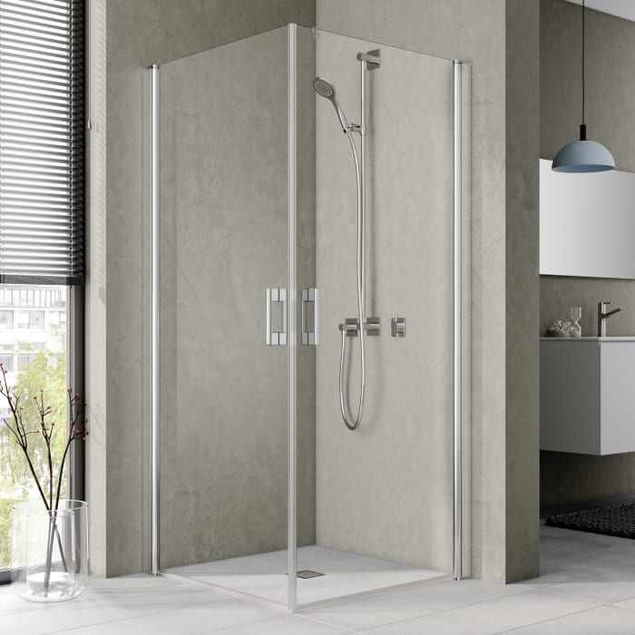 Kermi Pega Eckeinstieg Pendeltüren 80 x 200 cm , Halbteil links