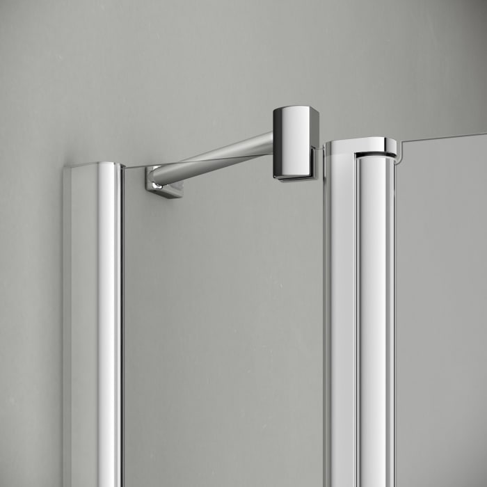 Kermi Pega Eckeinstieg Pendeltür mit Festfeld 110 x 200 cm , Halbteil links