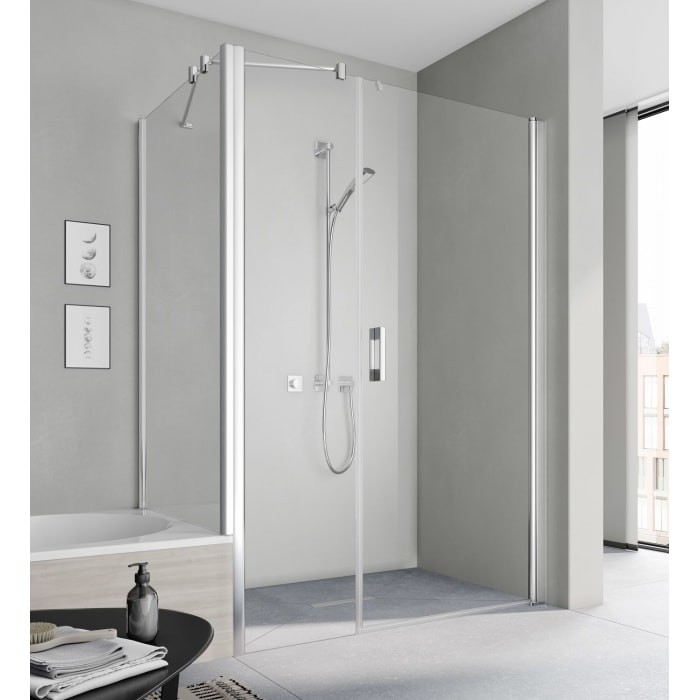 Kermi Pega Pendeltür 1-flügelig mit Festfeld 140 cm, Anschlag rechts