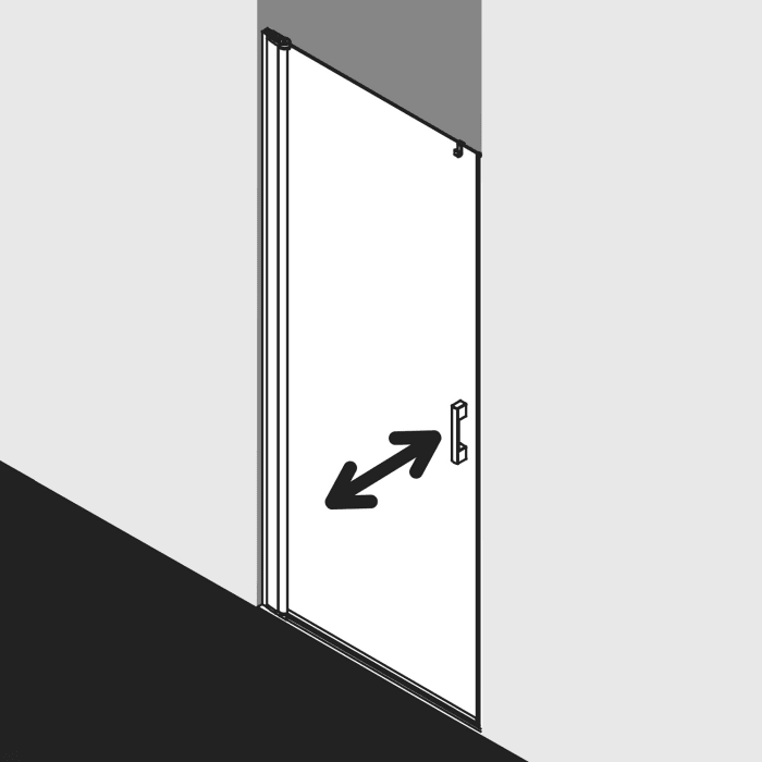 Kermi Pega Pendeltür 1-flügelig 75 cm, Anschlag links