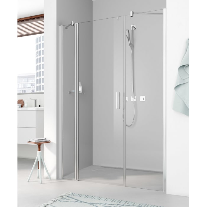 Kermi Pega Pendeltür 1-flügelig mit Festfeldern 140 cm, Anschlag links