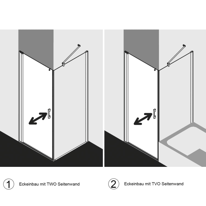 Kermi Pega Pendeltür 1-flügelig 75 cm, Anschlag links