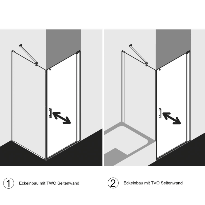 Kermi Pega Pendeltür 1-flügelig 100 cm, Anschlag rechts
