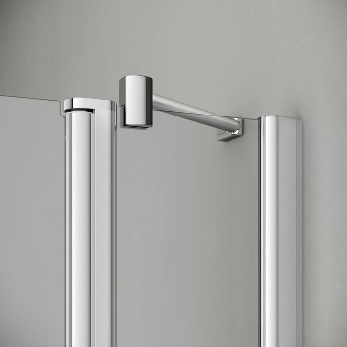 Kermi Pega Pendeltür 2-flügelig mit Festfeld 130 cm, Anschlag links