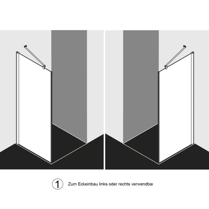 Kermi Pega Seitenwand TWO 70 x 200 cm