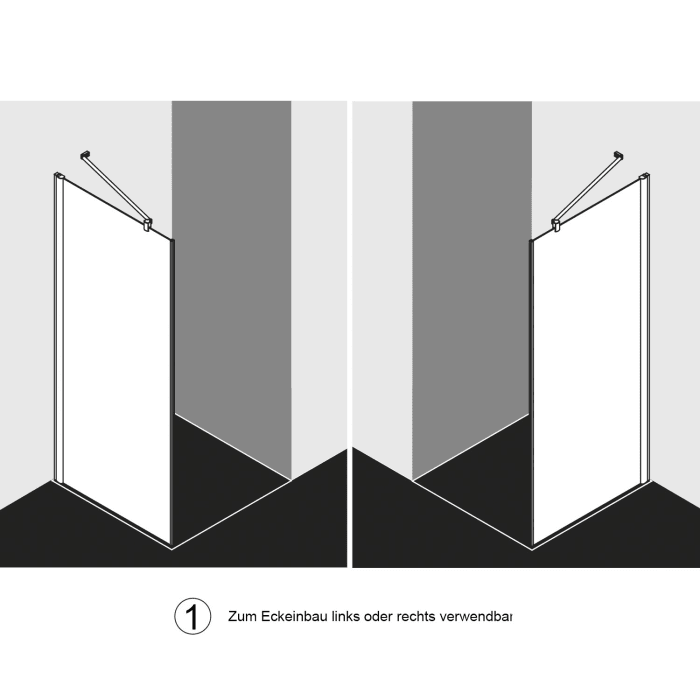 Kermi Pega Seitenwand TWO 90 x 200 cm