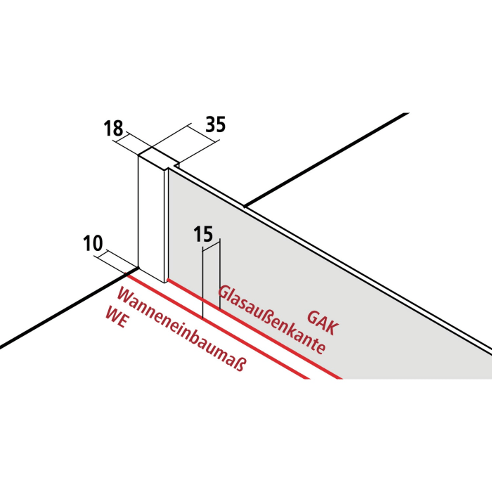 Kermi Walk-In XB Wall WIA 120 cm