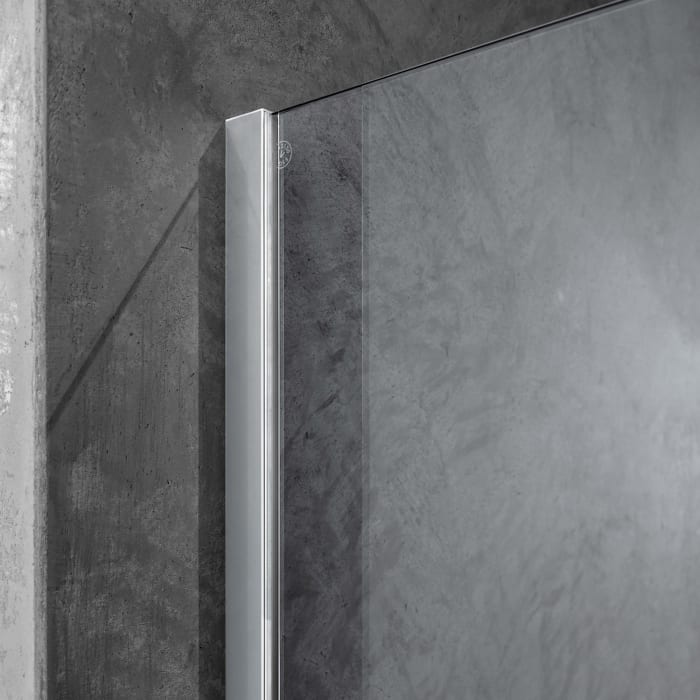 Kermi Walk-In XB Wall mit variabler Stabilisierung 120 cm, Wandprofil rechts