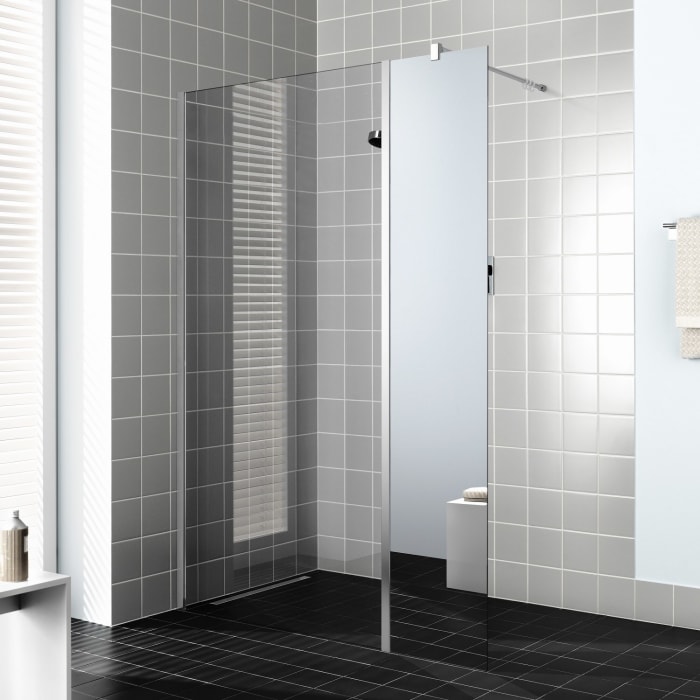 Kermi Walk-In XB Festfeld in Flucht 40 x 200 cm zur Kombination mit Wall oder Free