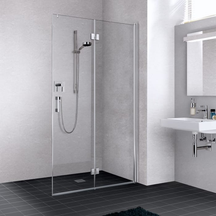 Kermi  Liga Walk-In Wall Pendel-Falt Wand 110 x 200 cm, Anschlag rechts