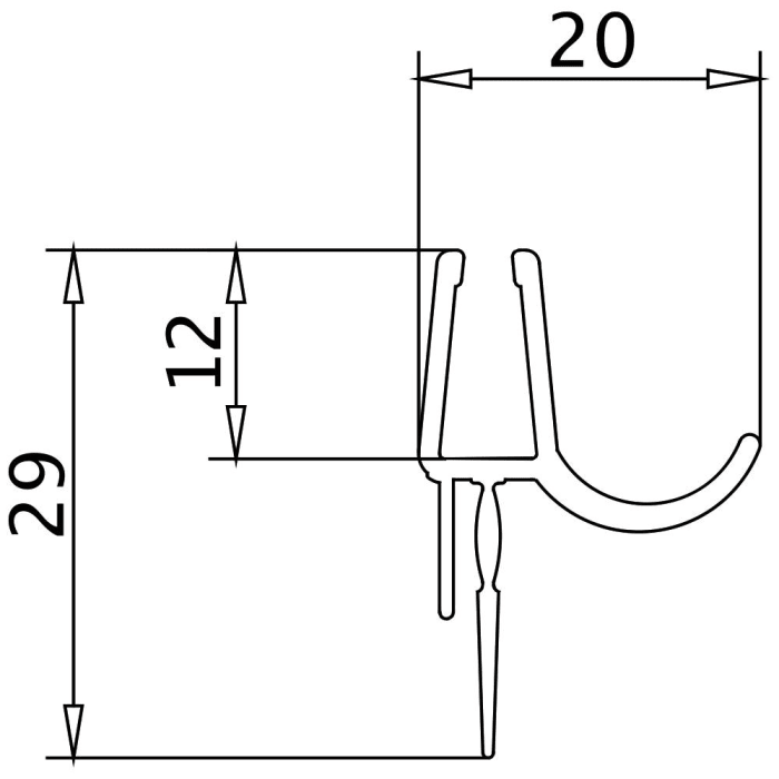 Kermi Liga Satz Dichtleisten waagerecht 55 cm