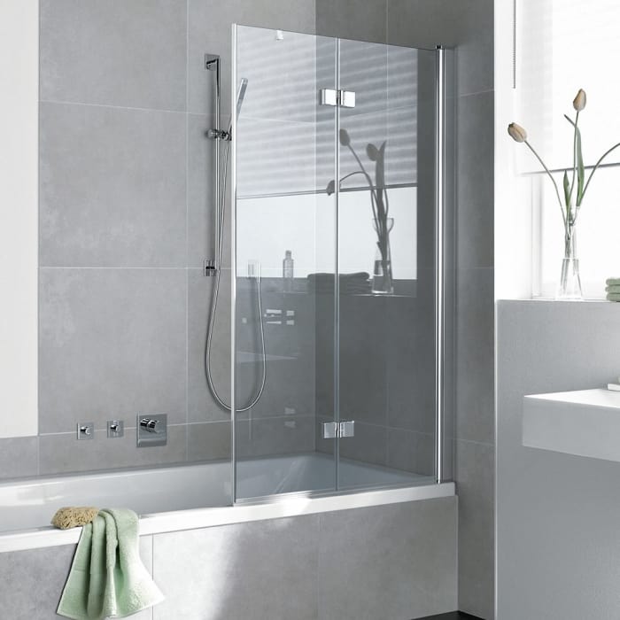 Kermi Diga Badewannen Faltwand 2-flügelig 100 x 151,7 cm, Anschlag rechts