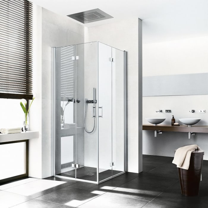 Kermi Diga Eckeinstieg 2-teilige Pendel-Falttür 120 cm, Halbteil links