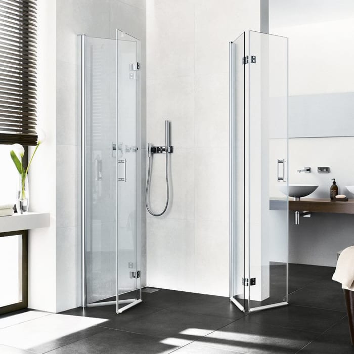 Kermi Diga Eckeinstieg 2-teilige Pendel-Falttür 90 cm, Halbteil rechts