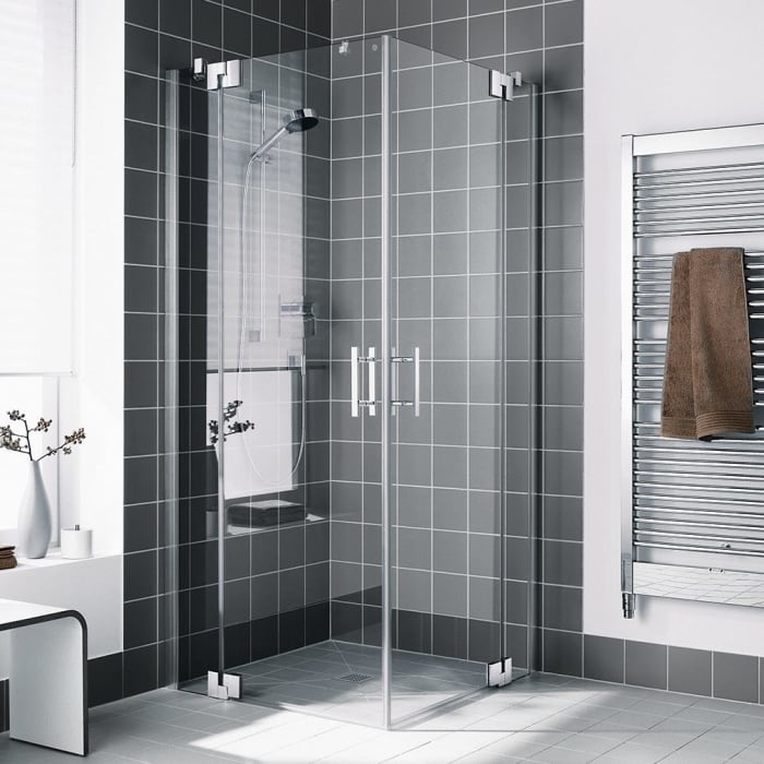 Kermi Filia XP Eckeinstieg 2-teilig Pendeltür mit Festfeld 90 x 200 cm, Halbteil links