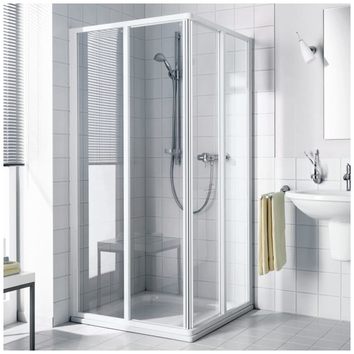 Kermi Ibiza 2000 Eckeinstieg 2-teilig Gleittür, Halbteil 75 x 200 cm