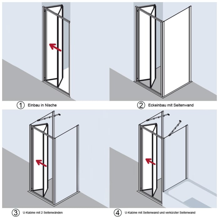 Kermi Ibiza 2000 Falttür 70 x 200 cm