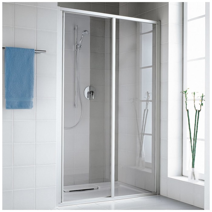 Kermi Ibiza 2000 Gleittür 2-teilig mit Festfeld 130 cm