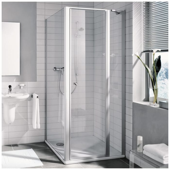 Kermi Ibiza 2000 Schwingtür mit Festfeld scharnierseitig 120 cm, Anschlag rechts