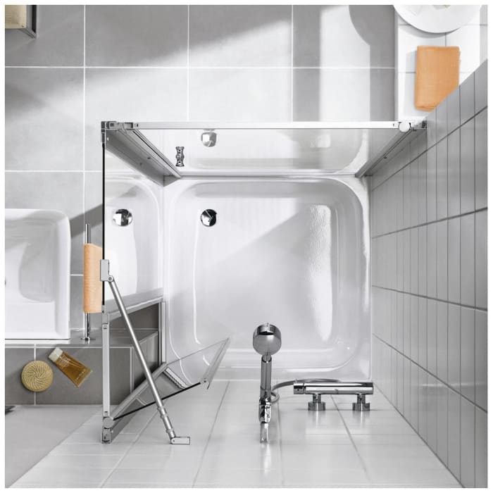 Kermi Ibiza 2000 Seitenwand geteilt beweglich 75 x 200 cm