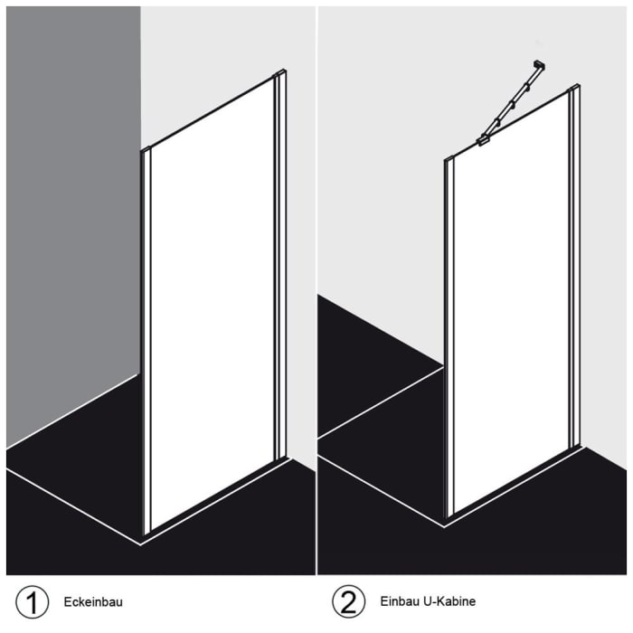 Kermi Ibiza 2000 Seitenwand 100 x 200 cm