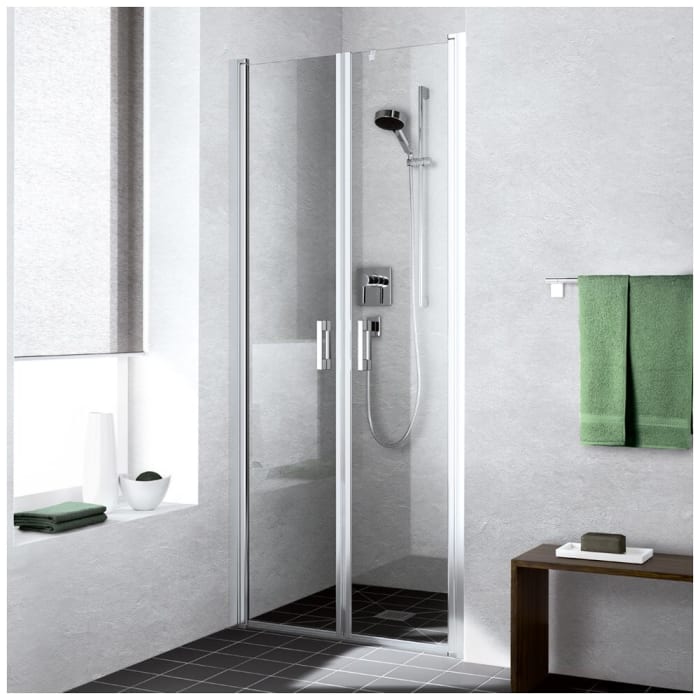 Kermi Liga Doppel-Pendeltür 80 cm für Duschplatz