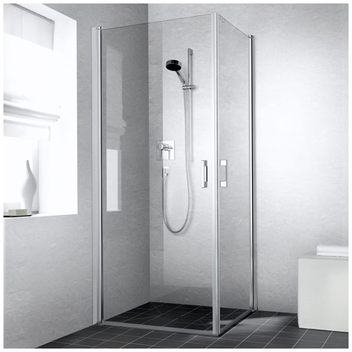 Kermi Liga Eckeinstieg Pendeltür Halbteil 100 cm, links für Duschwanne