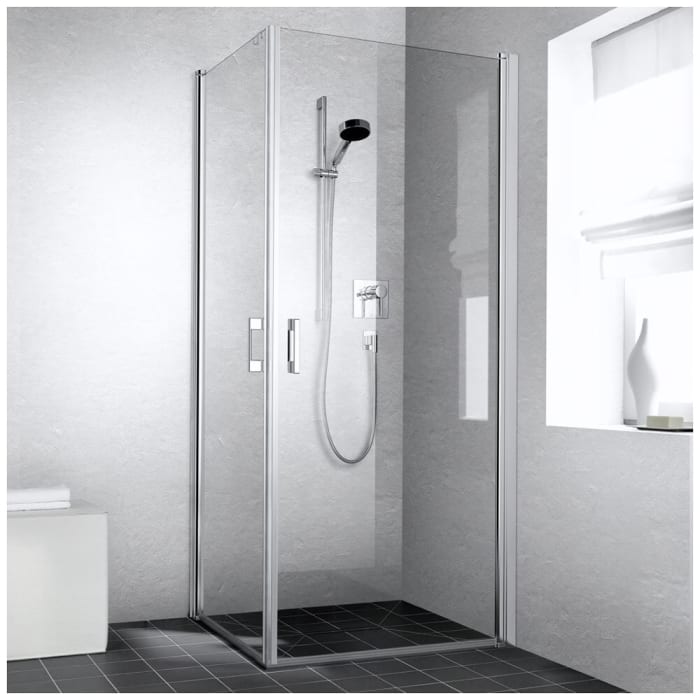 Kermi Liga Eckeinstieg Pendeltür Halbteil 100 cm, rechts für Duschplatz