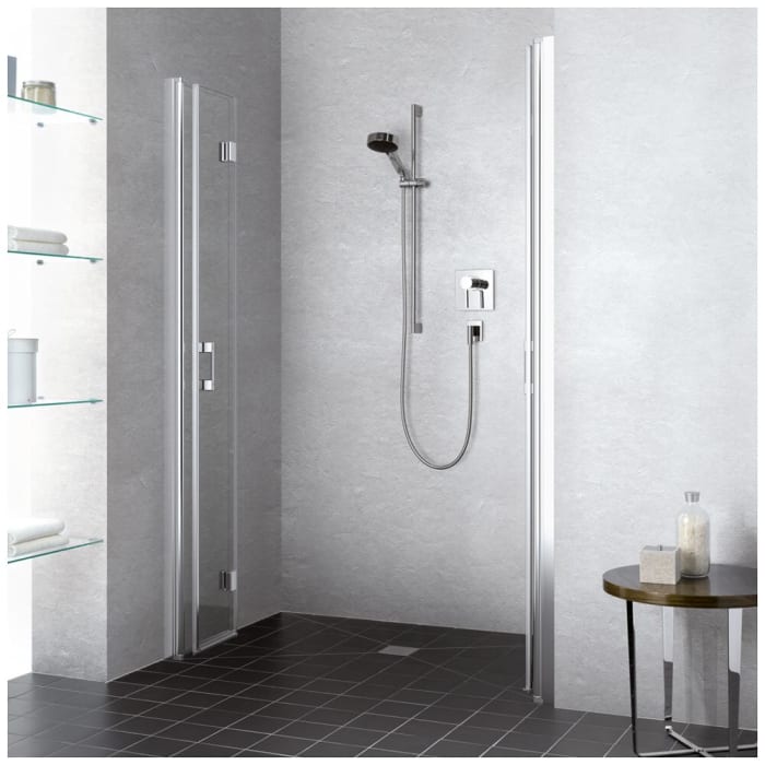 Kermi Liga Pendel-Falttür für Duschplatz 120 cm mit 4 Glasflügeln
