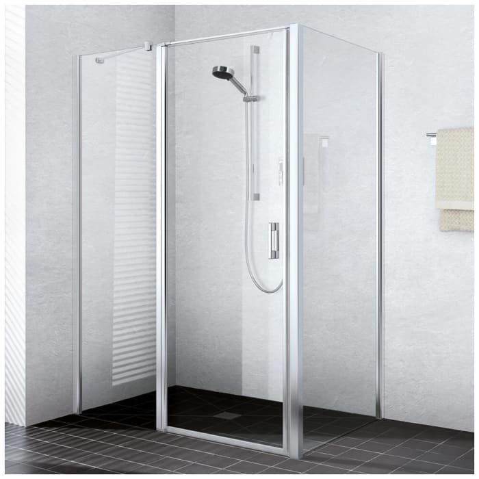 Kermi Liga Pendeltür für Duschplatz 1-flügelig mit Festfeld 80 cm, Anschlag links