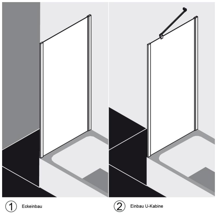 Kermi Liga Seitenwand verkürzt 75 cm