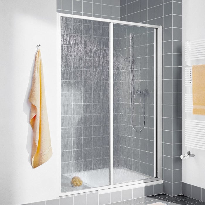 Kermi Nova 2000 Gleittür 2-teilig mit Festfeld 130 x 200 cm