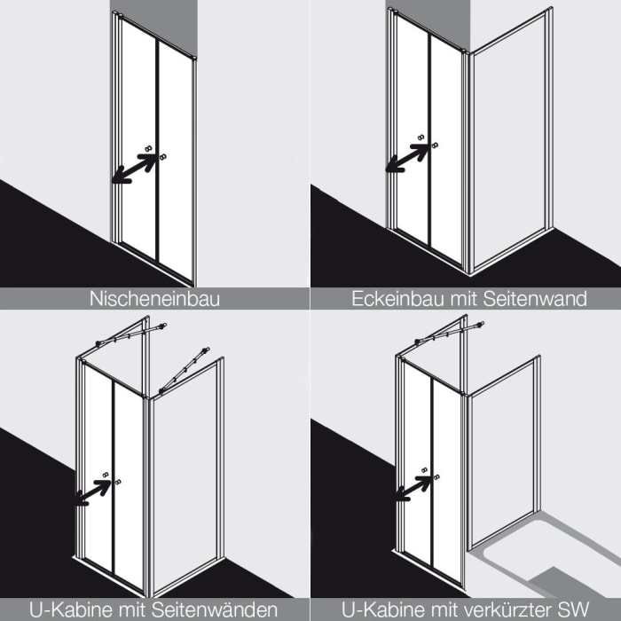 Kermi Nova 2000 Pendeltür 75 x 185 cm