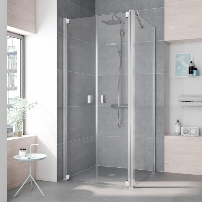 Kermi Raya Pendeltür 2-flügelig 120 cm für Nische und Kombination mit Seitenwand