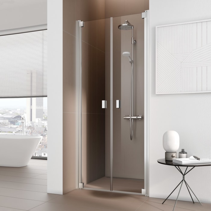 Kermi Raya Pendeltür 2-flügelig 75 cm für Nische und Kombination mit Seitenwand